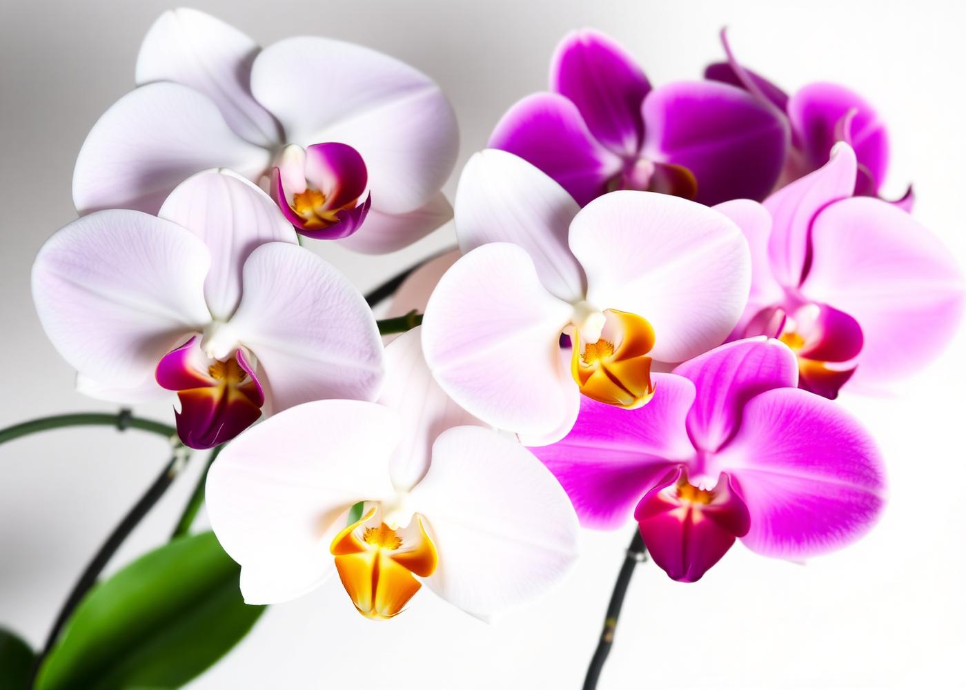 Orquídeas Phalaenopsis en distintos colores